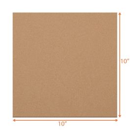 Kraft Cardboard Sheet (B Flute) - 10 x 10" - 500 Sheets/Case