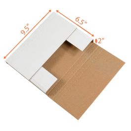 White Easy Fold Mailer (Customizable) - 9½ x 6½ x 2" - 50/Bundle