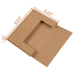 Kraft Easy Fold Mailer (Customizable) - 9 5/8 x 6 5/8 x 1¼" - 50/Bundle