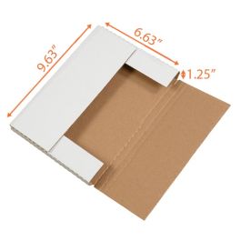 White Easy Fold Mailer (Customizable) - 9 5/8 x 6 5/8 x 1¼" - 50/Bundle