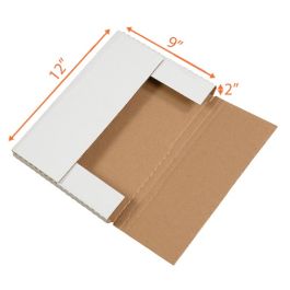 White Easy Fold Mailer (Customizable) - 12 x 9 x 3" - 50/Bundle