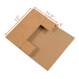 Kraft Easy Fold Mailer (Customizable) - 12 x 11½ x 3" - 50/Bundle