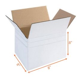 Multi Depth Box (White Top) - 8 x 8 x 8" - 25/Bundle