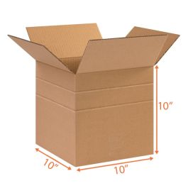 Multi Depth Box (Kraft) - 10 x 10 x 10" - 25/Bundle