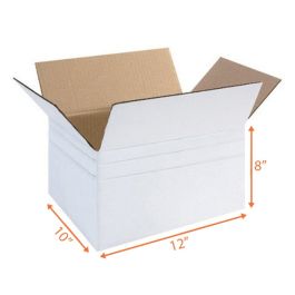 Multi Depth Box (White Top) - 12 x 10 x 8" - 25/Bundle