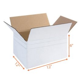 Multi Depth Box (White Top) - 12 x 12 x 6" - 25/Bundle