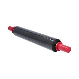 Black Pipe Wrap with 8 Red Handle - 20" x 1000' x 80 Gauge - 4 rls/cs