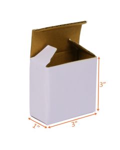 White Reverse Tuck Box - 3 x 1 x 3"