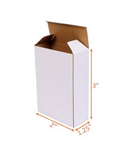 White Reverse Tuck Box - 2 x 1 ¼ x 3"