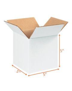 White Shipping Box - 5 x 5 x 5"