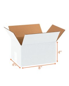 White Shipping Box - 8 x 6 x 4"