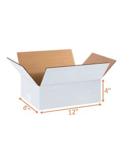 White Shipping Box - 12 x 6 x 4"