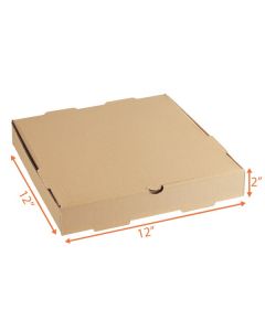 Pizza Box (Kraft) - 12 x 12 x 2"