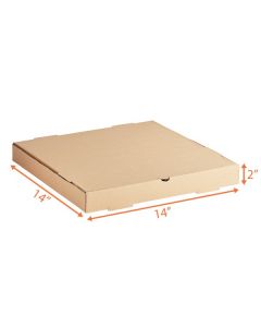 Pizza Box (Kraft) - 14 x 14 x 2"