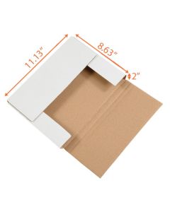 Easy Fold Mailer (White Top) - 11 ⅛ x 8 ⅝ x 2"