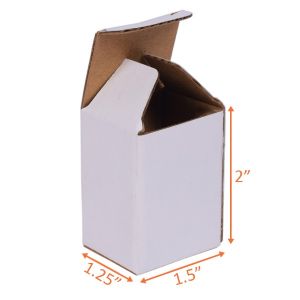 White Reverse Tuck Box - 1 ½ x 1 ¼ x 2