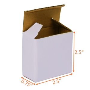 White Reverse Tuck Box - 2 ½ x ¾ x 2 ½