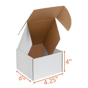 White Mailer Box - 4 ¼ x 6 x 4