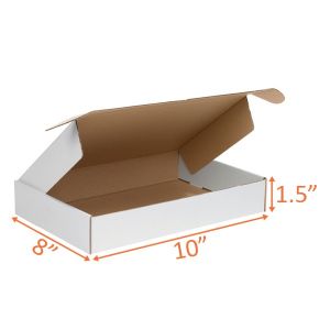 White Mailer Box - 10 x 8 x 1 ½