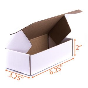 White Mailer Box - 6 ¼ x 3 ¼ x 2
