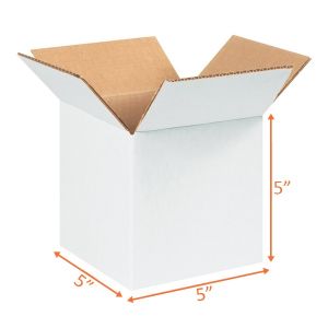 White Shipping Box - 5 x 5 x 5