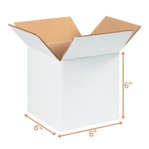 White Shipping Box - 6 x 6 x 6