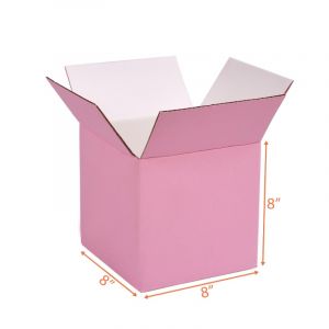pink cardboard box