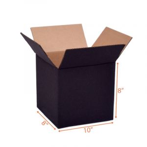 black cardboard box
