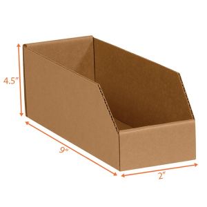 Corrugated Bin (Kraft) - 2 x 9 x 4 ½