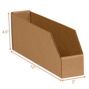 Corrugated Bin (Kraft) - 2 x 12 x 4 ½