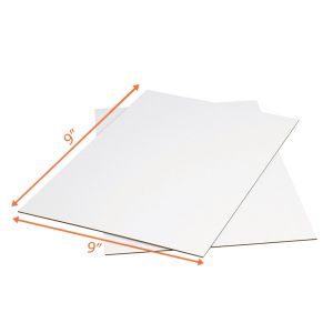 White Top Corrugated Sheet - 9 x 9