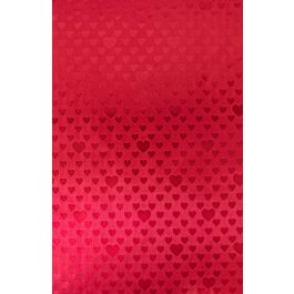 Red Foil Hearts Wrapping Paper 24" x 100'