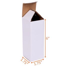 White Reverse Tuck Box - 1¾ x 1¾ x 6" - 500/Bundle