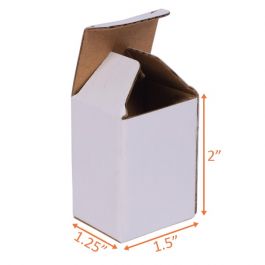 White Reverse Tuck Box - 1 ½ x 1 ¼ x 2"
