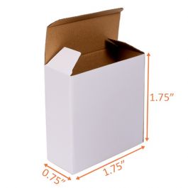 White Reverse Tuck Box - 1 ¾ x ¾ x 1 ¾"