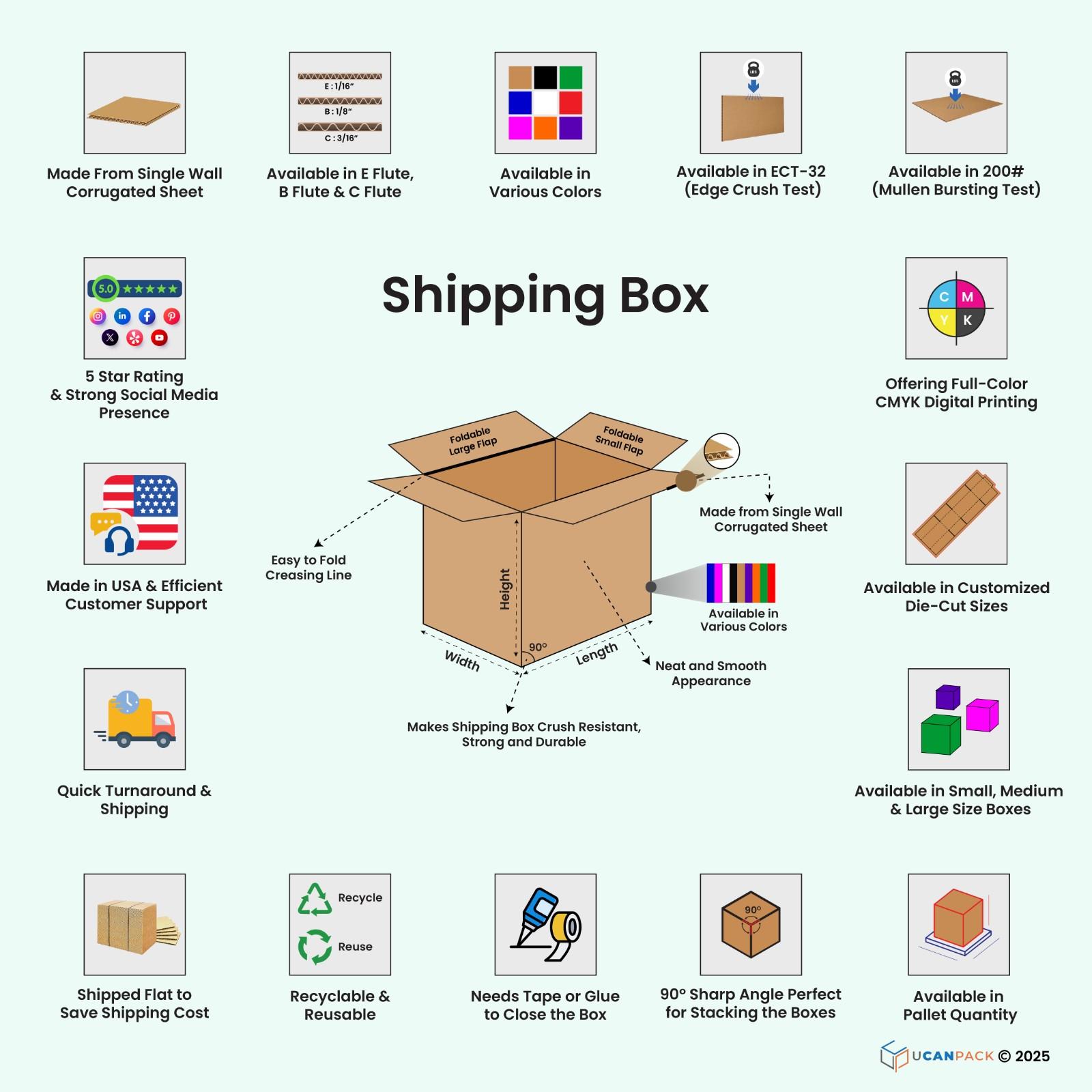 Kraft Shipping Boxes
