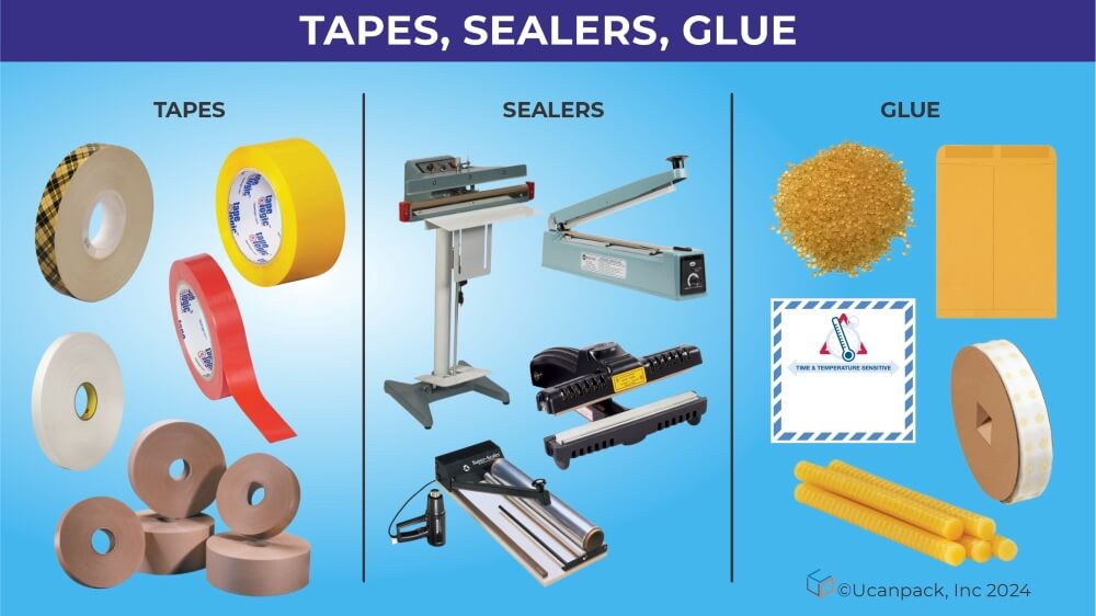 TAPES, SEALERS, GLUE